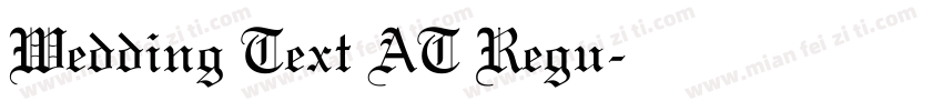 Wedding Text AT Regu字体转换